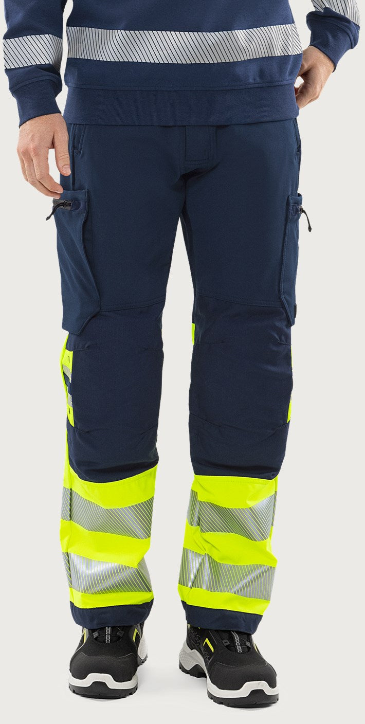 Stretch huomiohousut, luokka 1 – Green 2647 GSTP - Neonkeltainen/Tummansininen