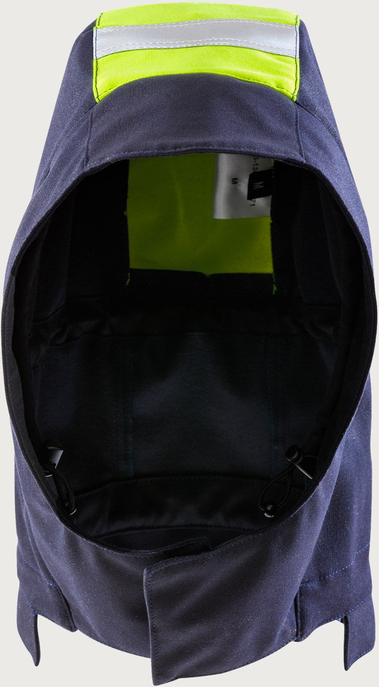 Palosuojattu softshell huppu – Flamestat 9155 FSS - Neonkeltainen/Tummansininen