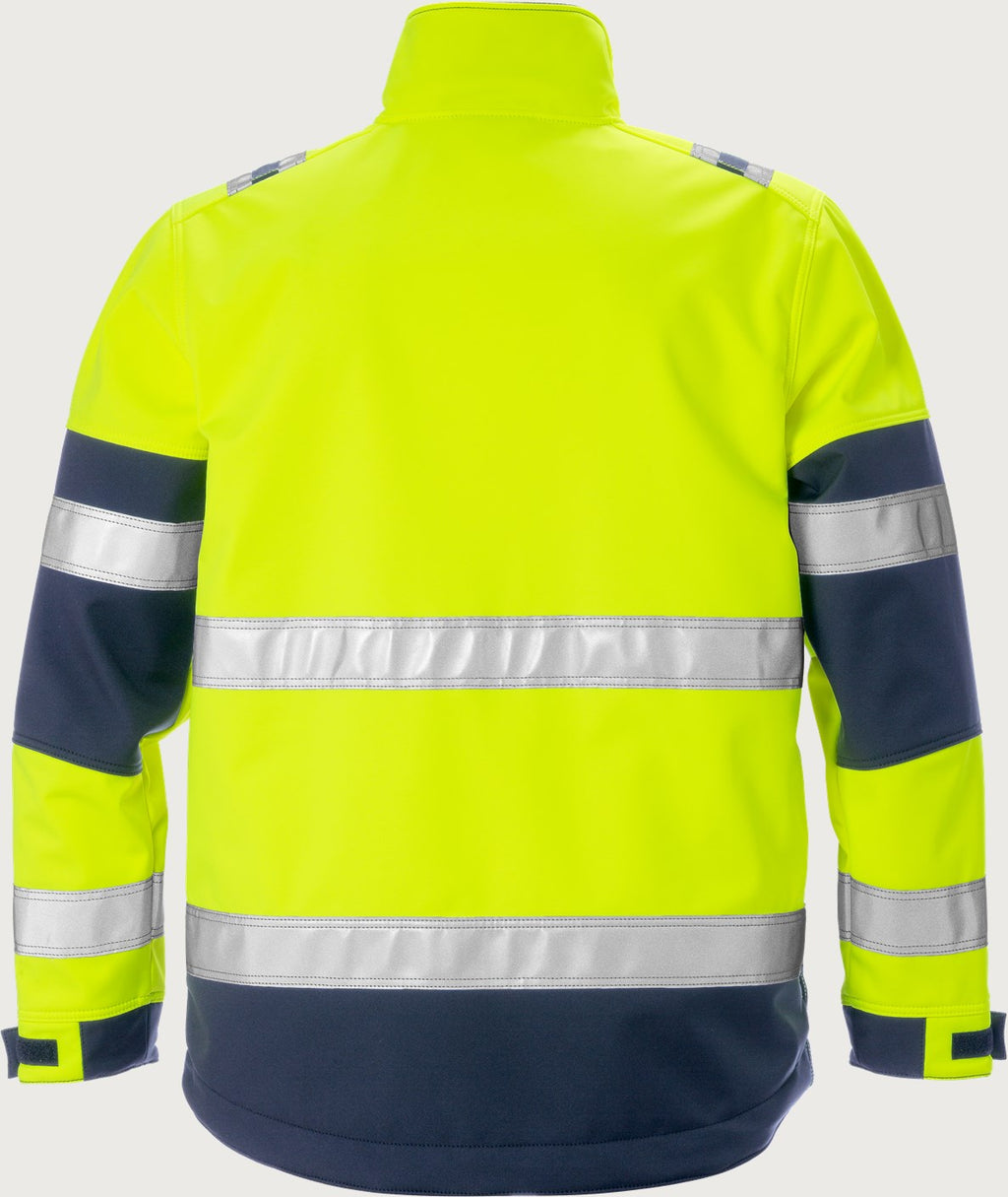 Softshell huomiotakki, luokka 2 – 4083 WYH - Neonkeltainen/Tummansininen