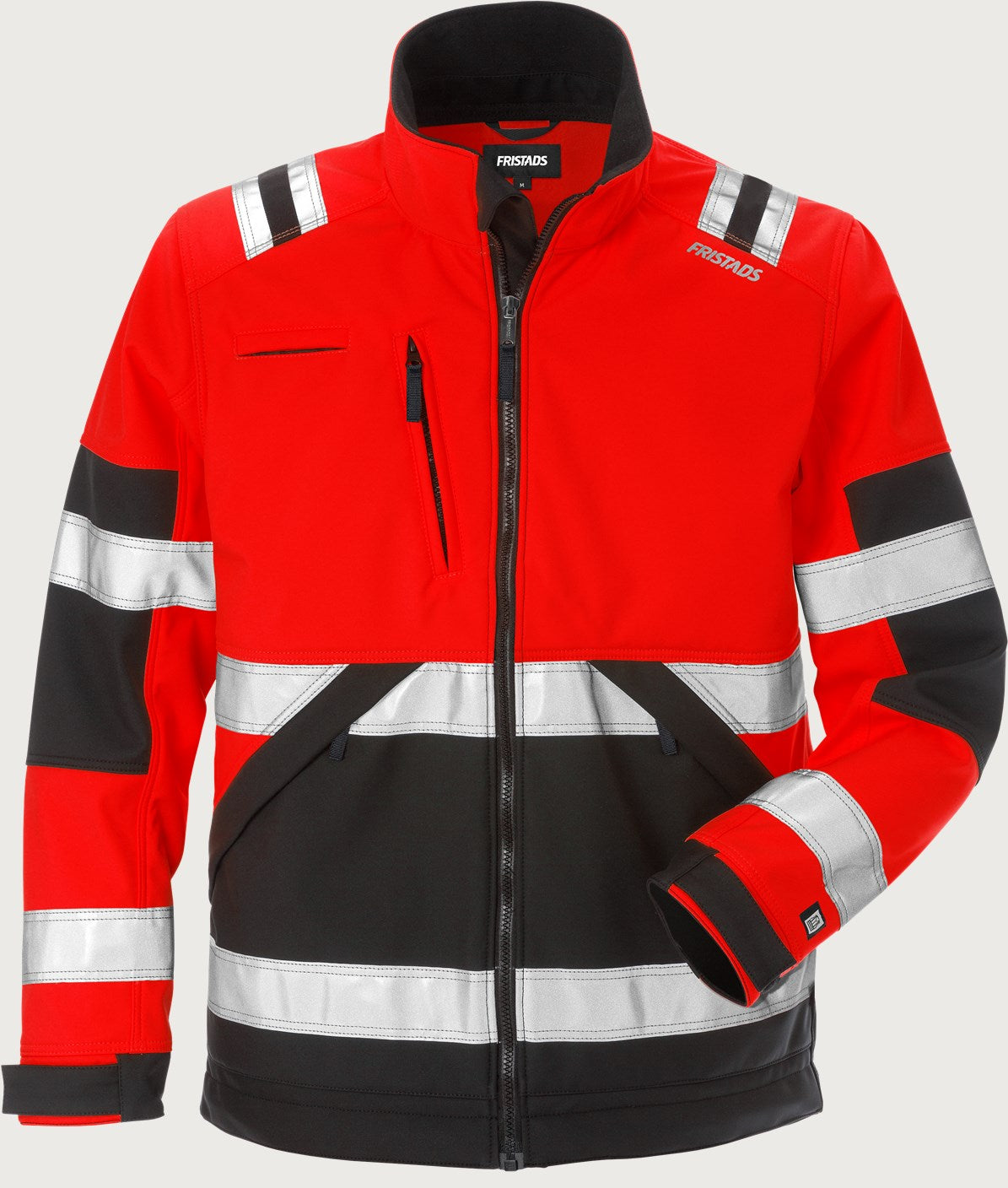 Softshell huomiotakki, luokka 2 – 4083 WYH - Neonpunainen/Musta
