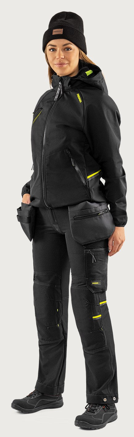 Naisten tekninen hupullinen softshell takki – 4872 GBF - Musta
