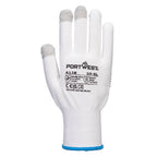 Grip 13 PVC-pilkullinen kosketusnäyttökäsine 12kpl pakkaus - Valko/harmaa