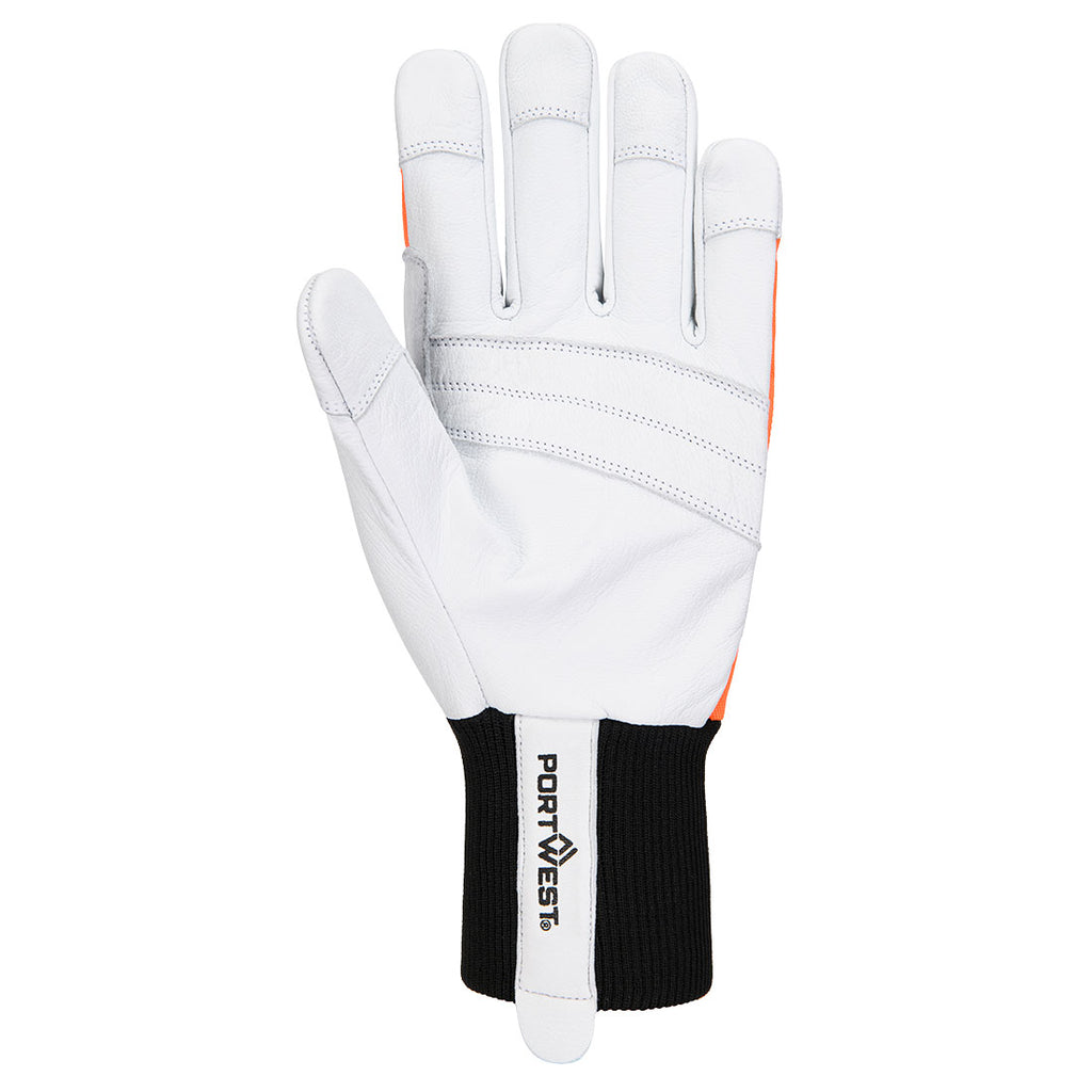 Chainsaw150 Leather Glove Cl 1 - Oranssi