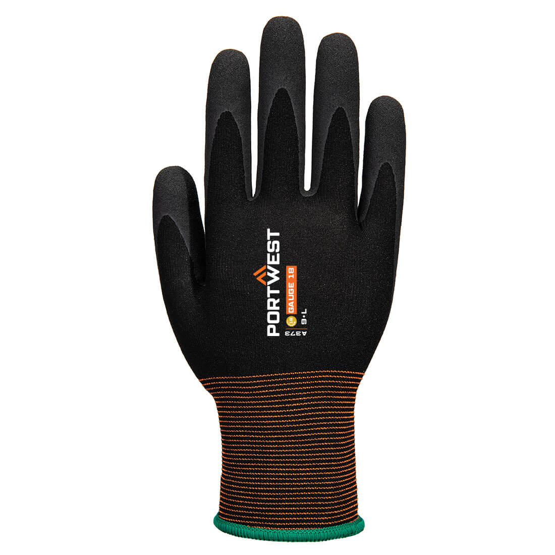 GP Grip 18 Hiekka lateksipinnoitettu käsine - Musta