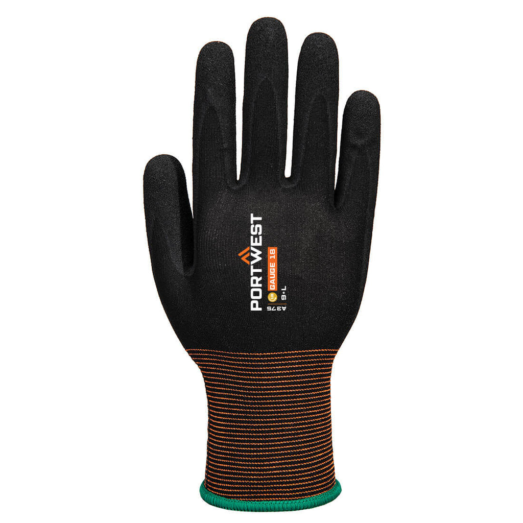 GP Grip 18 Pehmeä nitriilihiekka dipattu käsine - Musta