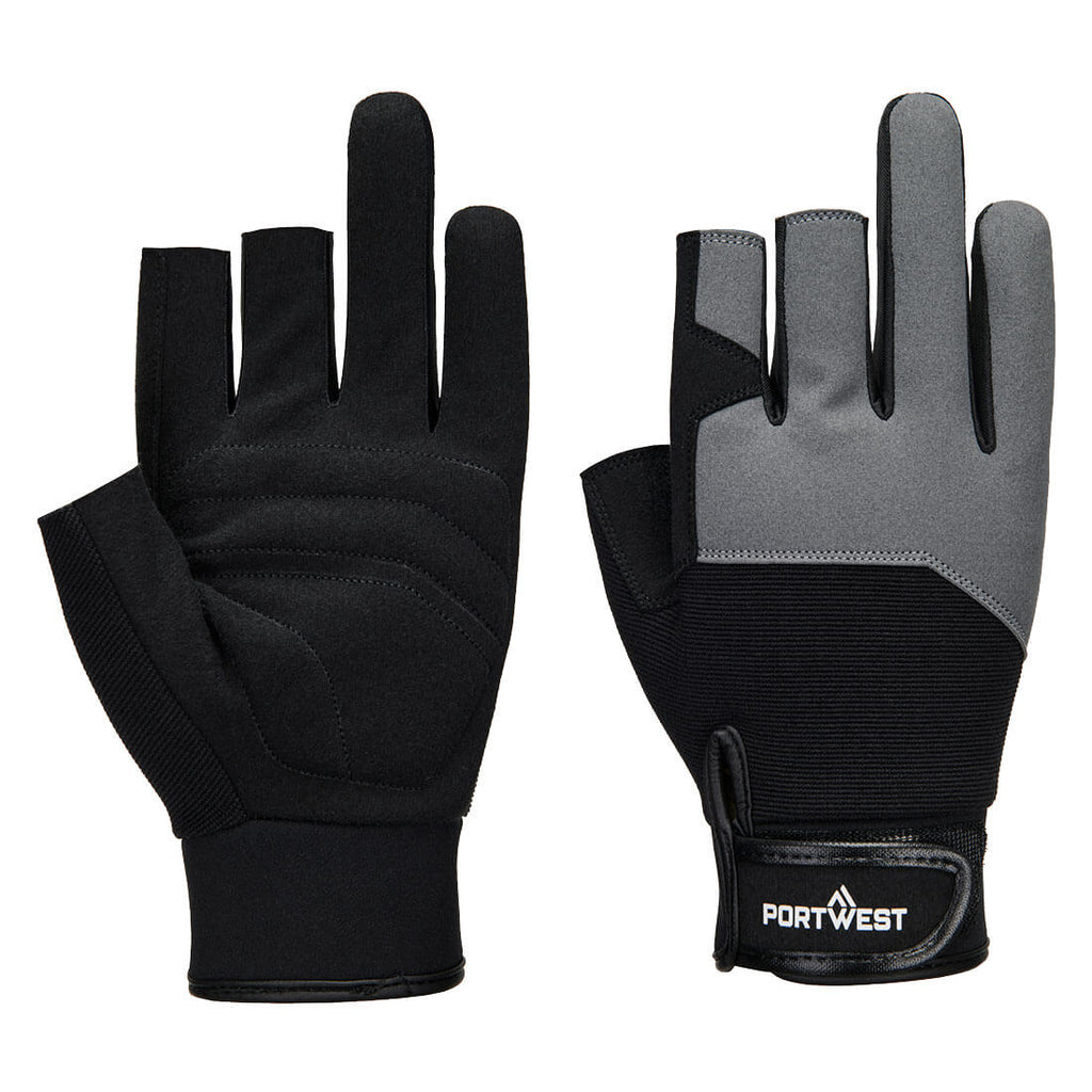 Mechanic 251 Fingerless Glove - Musta