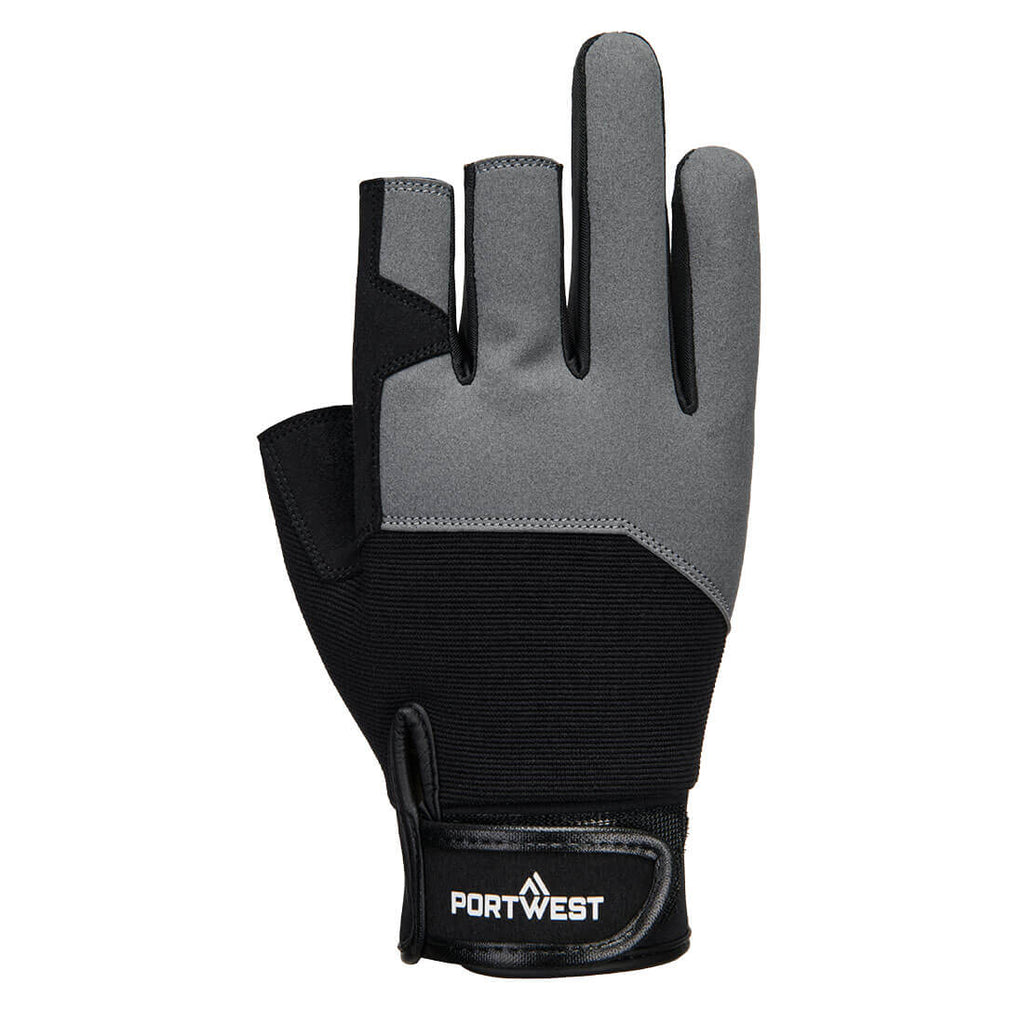 Mechanic 251 Fingerless Glove - Musta