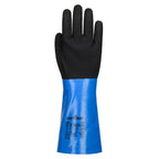 Chem Cut D330 Nitrile Gauntlet - Sini/musta