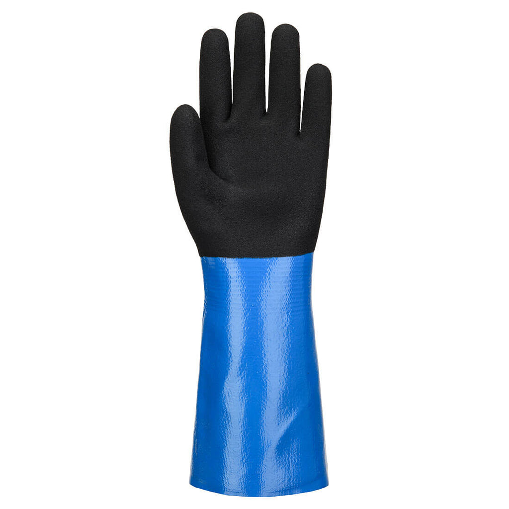 Chem Cut D330 Nitrile Gauntlet - Sini/musta