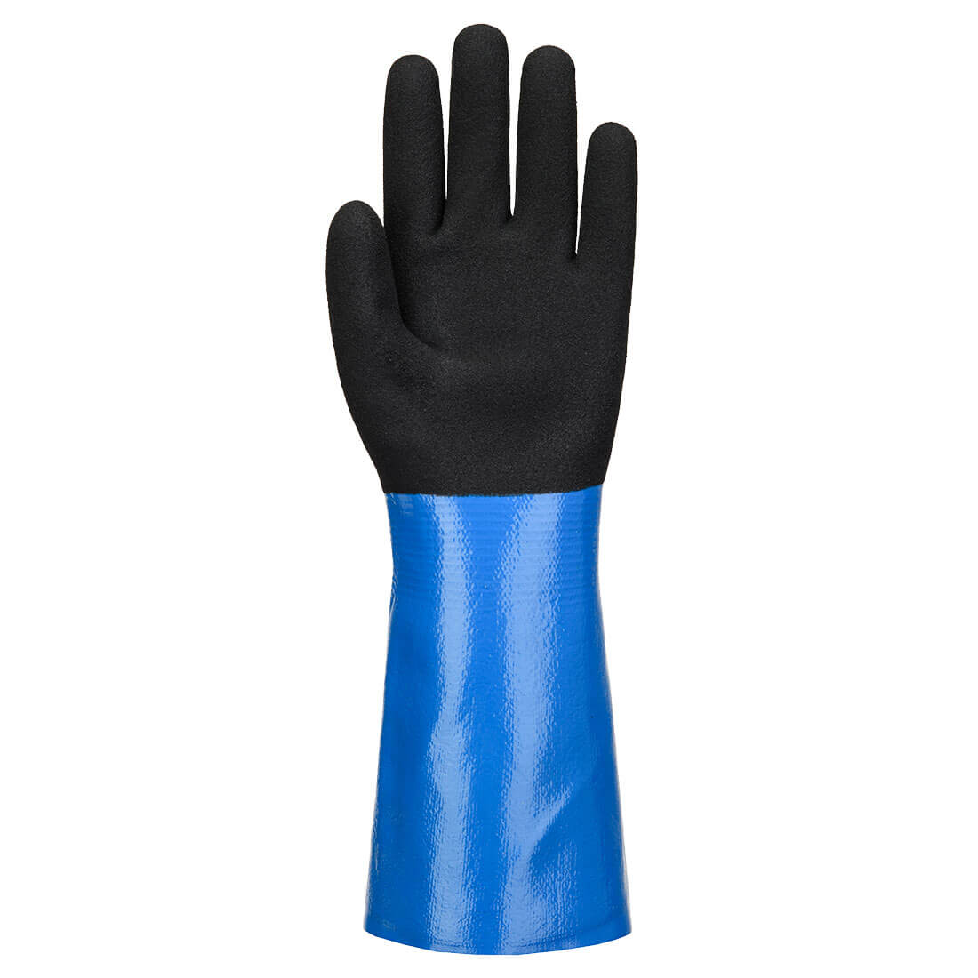 Chem Cut D330 Nitrile Gauntlet - Sini/musta