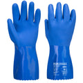 Sininen PVC Kemikaalisuojakäsine