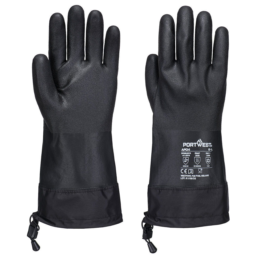 Cold 15 Water-based PU Glove - Musta
