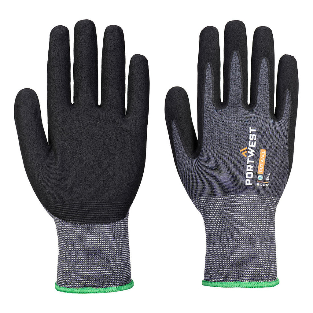 SG Grip15 Eco Nitriilikäsine - 12 Pakkaus - Harmaa/musta