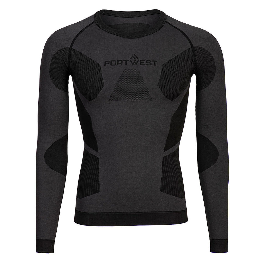 Dynaaminen Air Baselayer kompressioaluspaita - Hiilenmusta