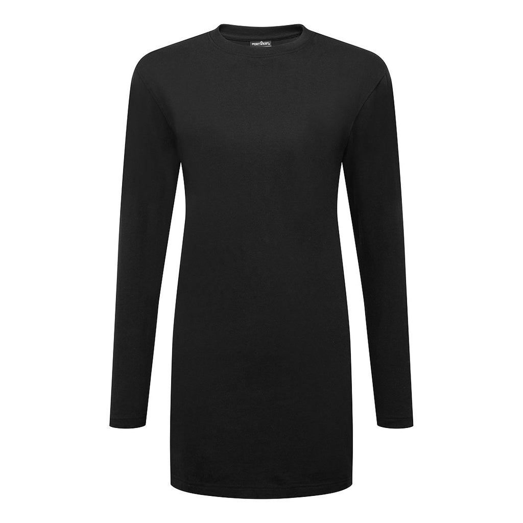 Naisten puuvilla Relaxed Fit T-paita L/S - Musta