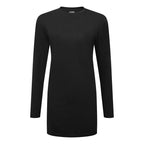 Naisten puuvilla Relaxed Fit T-paita L/S - Musta