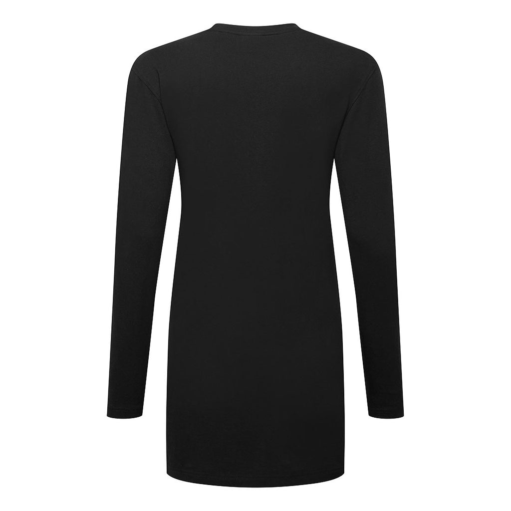 Naisten puuvilla Relaxed Fit T-paita L/S - Musta