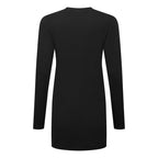 Naisten puuvilla Relaxed Fit T-paita L/S - Musta