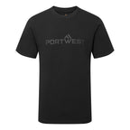 Portwest logo T-paita - Musta