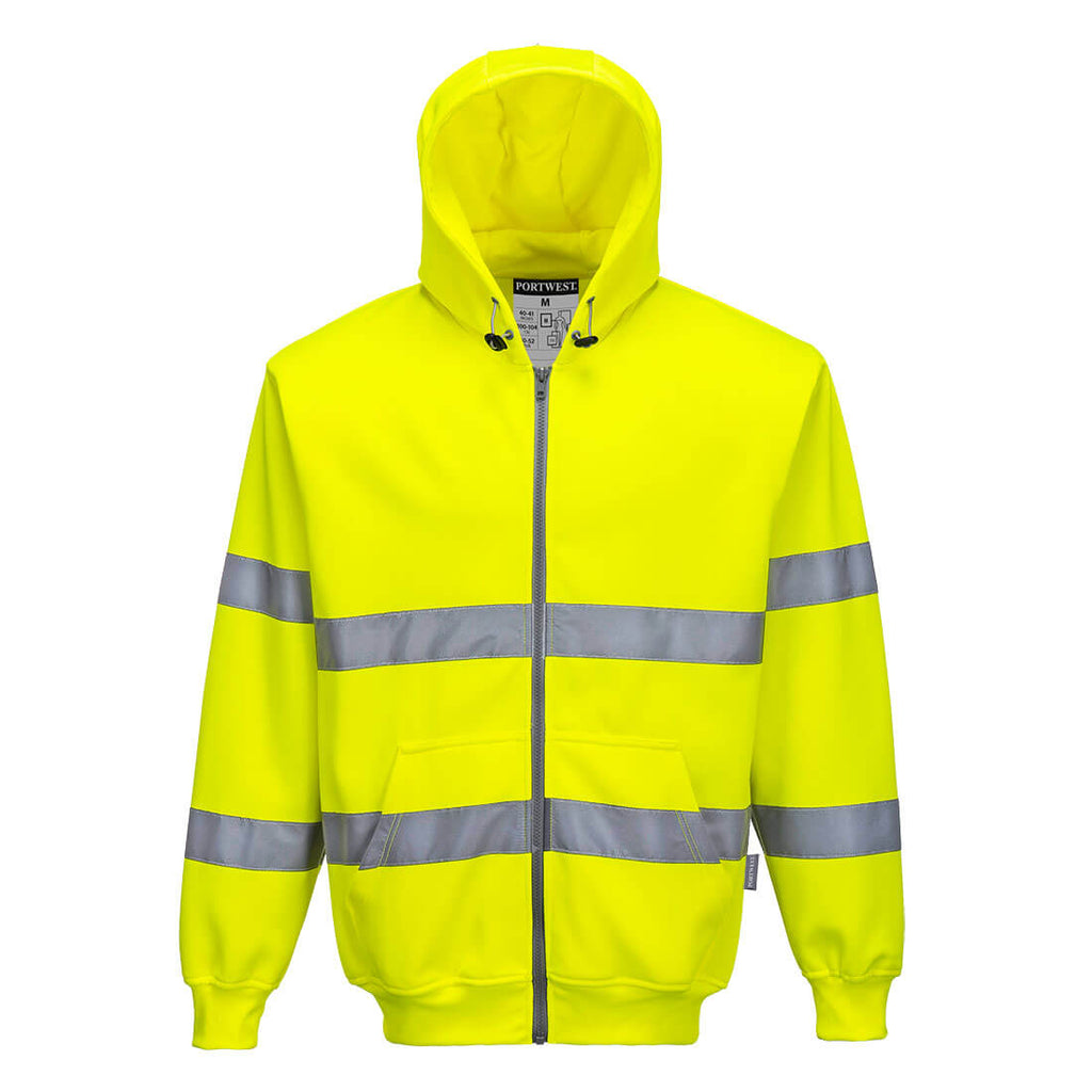Hi-Vis vetoketjuhuppari - Keltainen