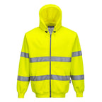 Hi-Vis vetoketjuhuppari - Keltainen