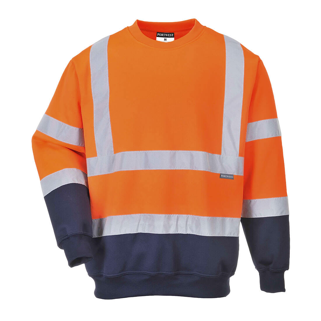 2-sävy HiVis huppari - Oranssi/navy