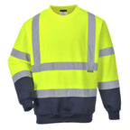 2-sävy HiVis huppari - Kelta/navy