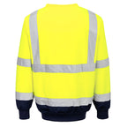 2-sävy HiVis huppari - Kelta/navy