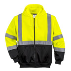 Hi-Vis vetoketjuhuppari - Kelta/musta