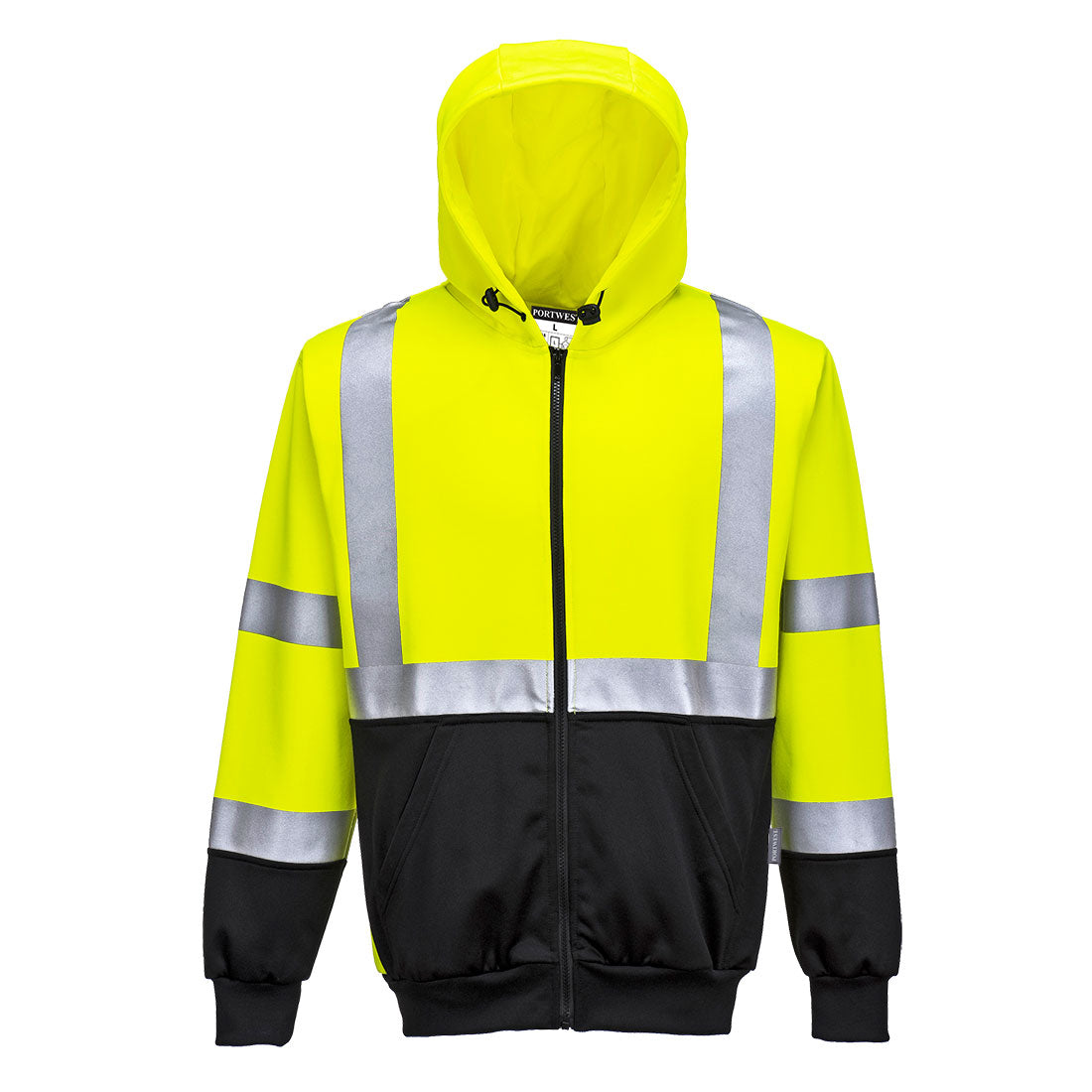 Hi-Vis vetoketjuhuppari - Kelta/musta