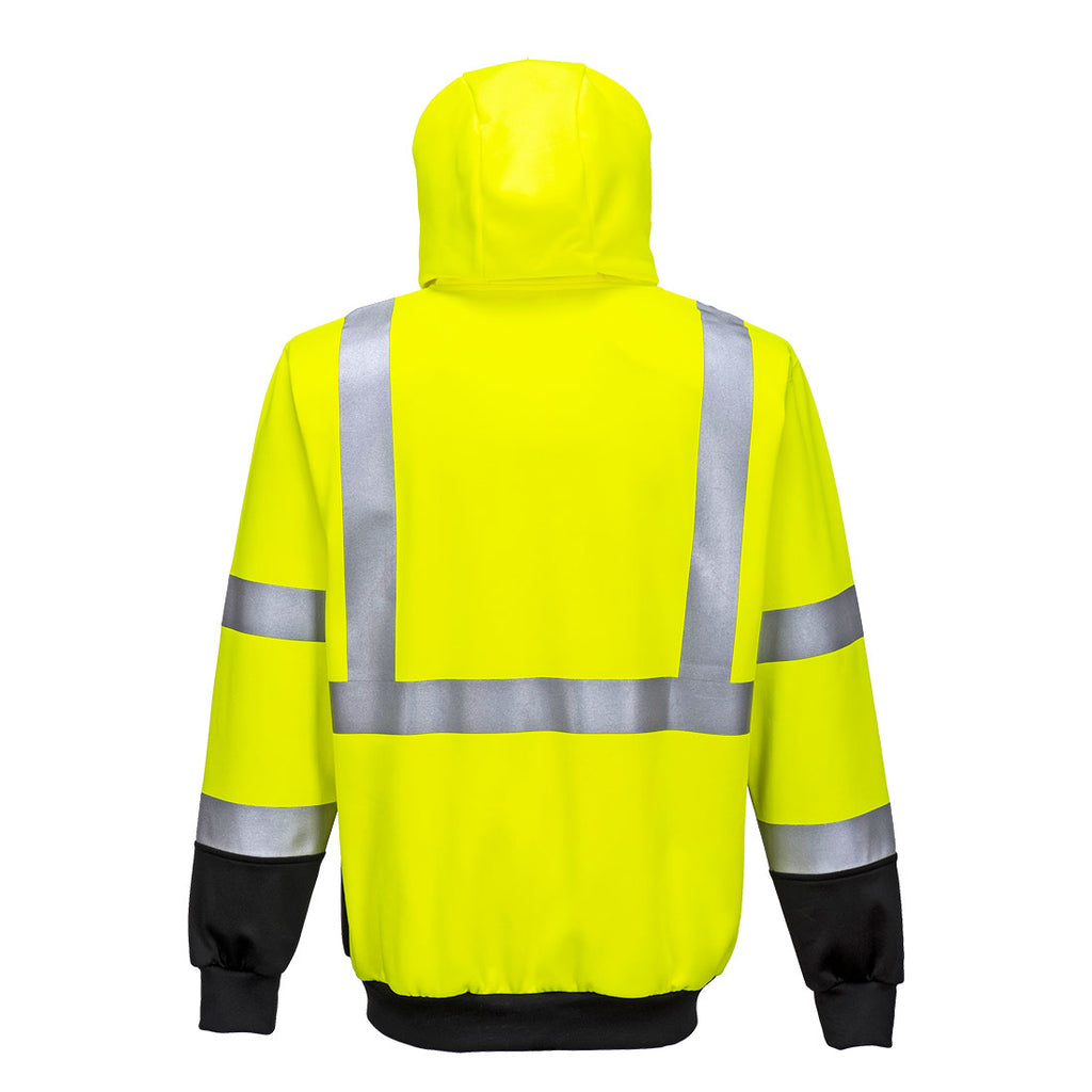 Hi-Vis vetoketjuhuppari - Kelta/musta