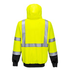 Hi-Vis vetoketjuhuppari - Kelta/musta