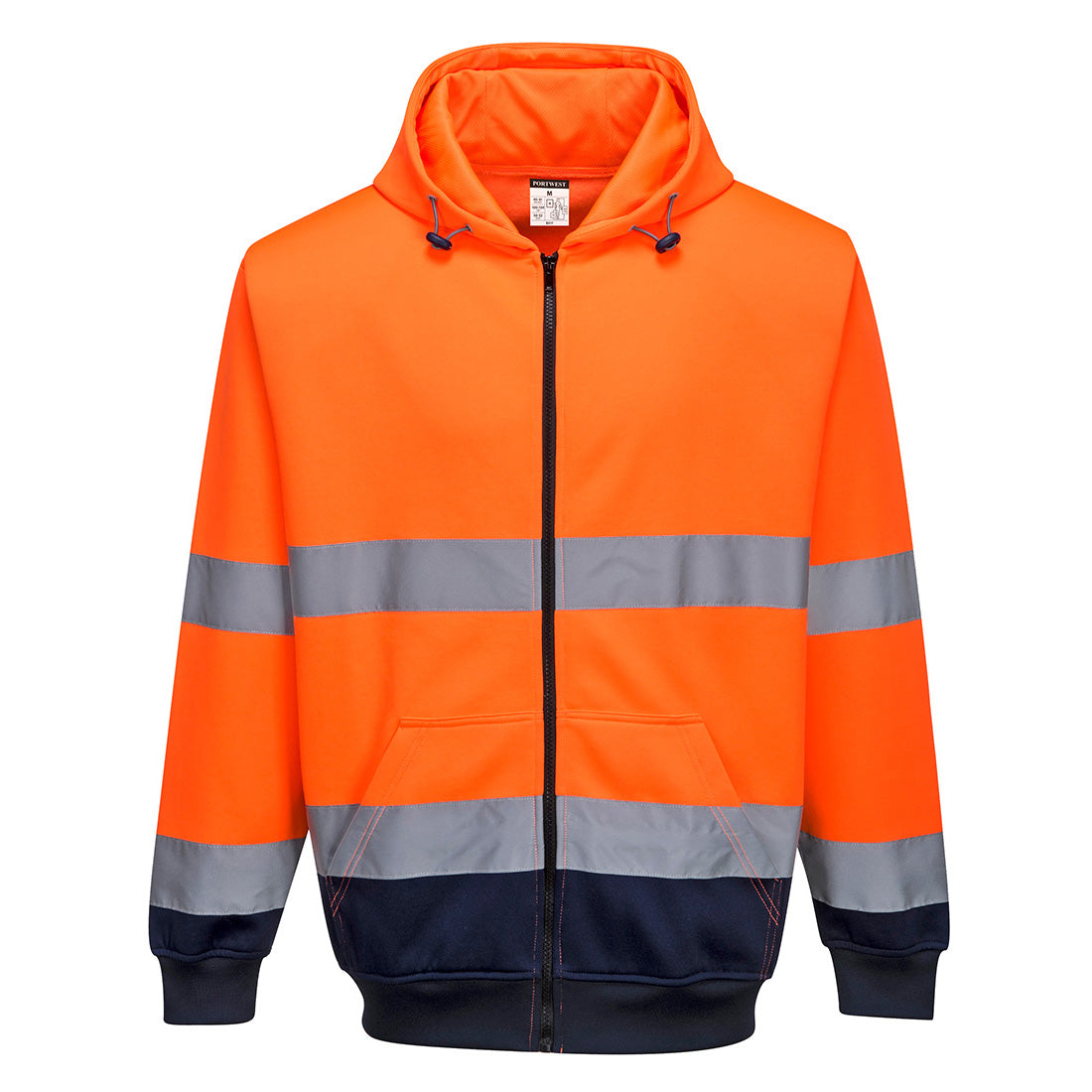 Hi-Vis kaksiväri vetoketjuhuppari