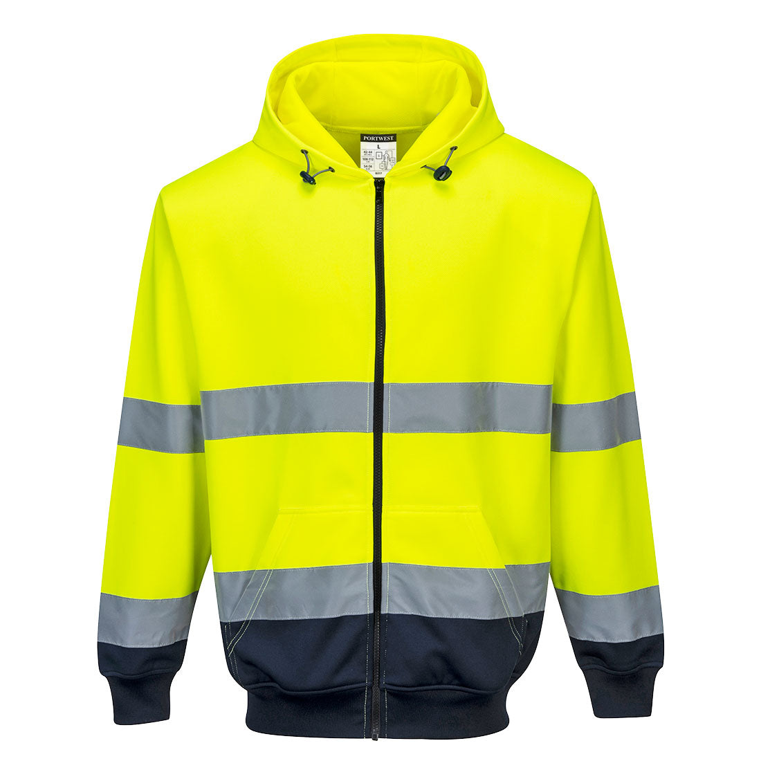 Hi-Vis kaksiväri vetoketjuhuppari