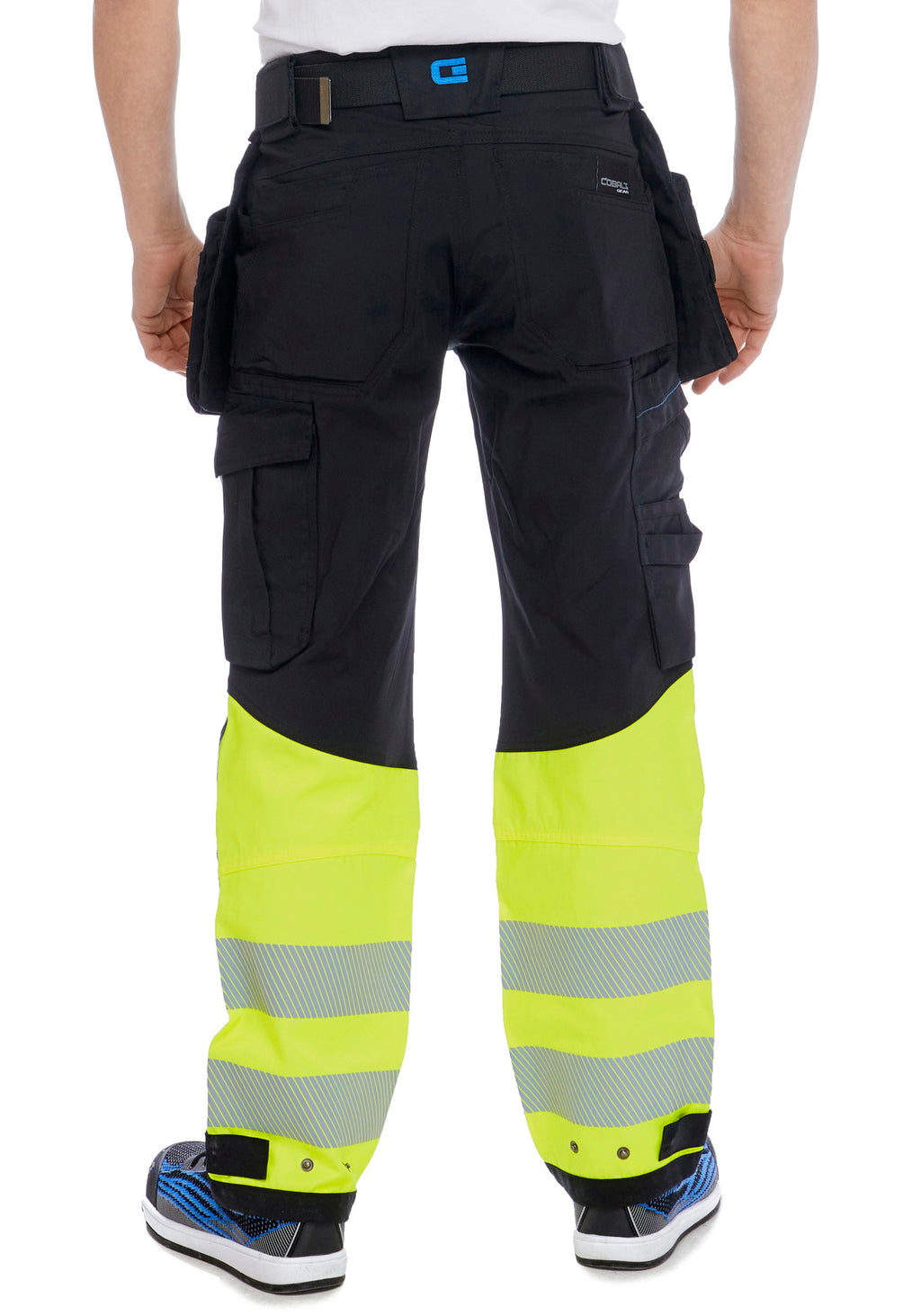 Morris Stretch Hi-Vis riipputaskuhousut – huomiokeltainen