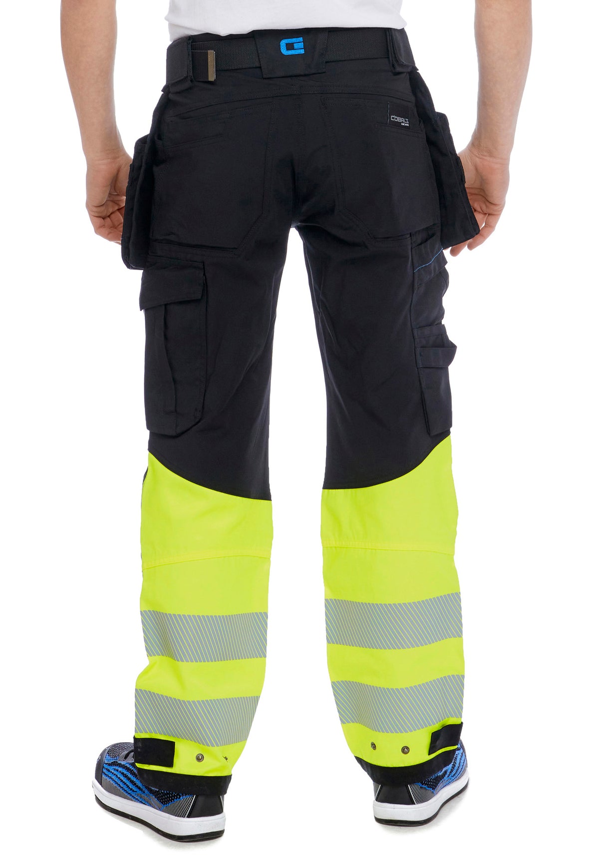 Morris Stretch Hi-Vis riipputaskuhousut – huomiokeltainen