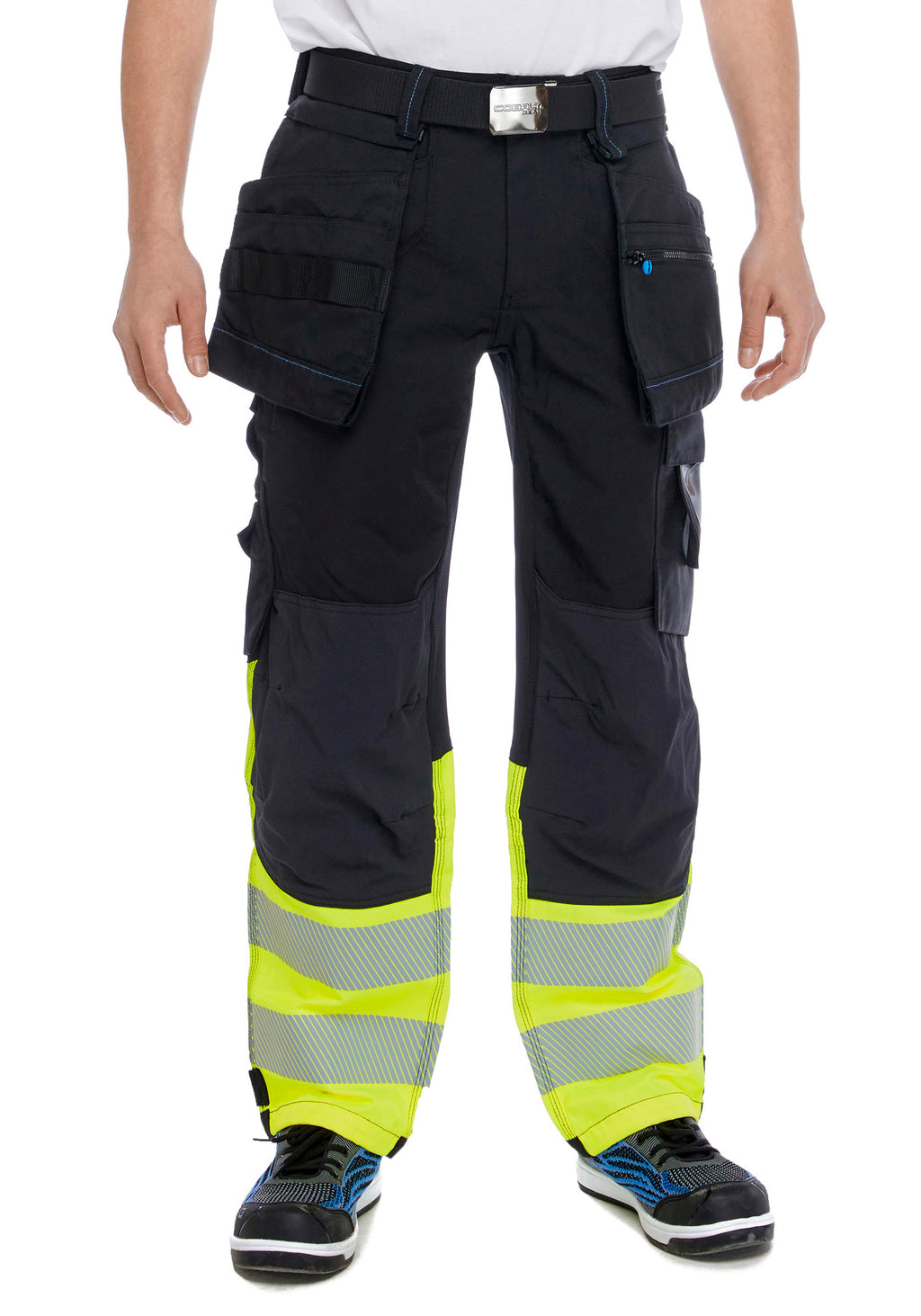 Morris Stretch Hi-Vis riipputaskuhousut – huomiokeltainen