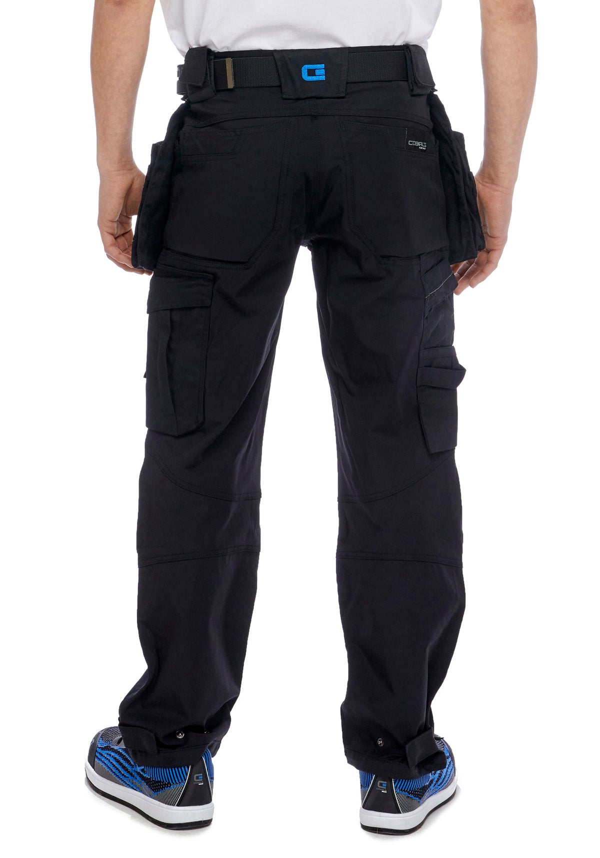 Morris Stretch Hi-Vis riipputaskuhousut – musta