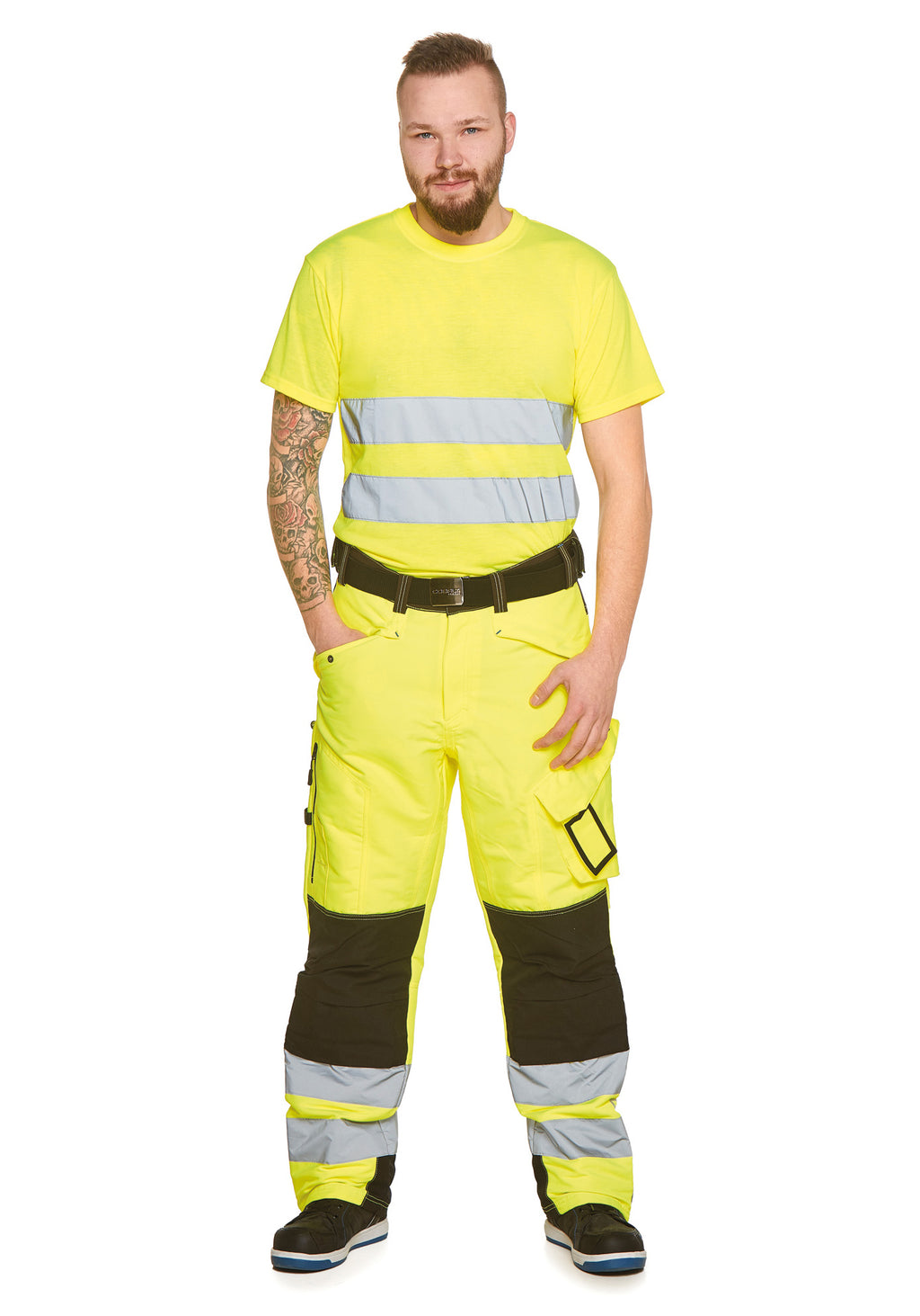 Quebec Hi-Vis topatut työhousut – huomiokeltainen