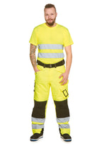 Quebec Hi-Vis topatut työhousut – huomiokeltainen