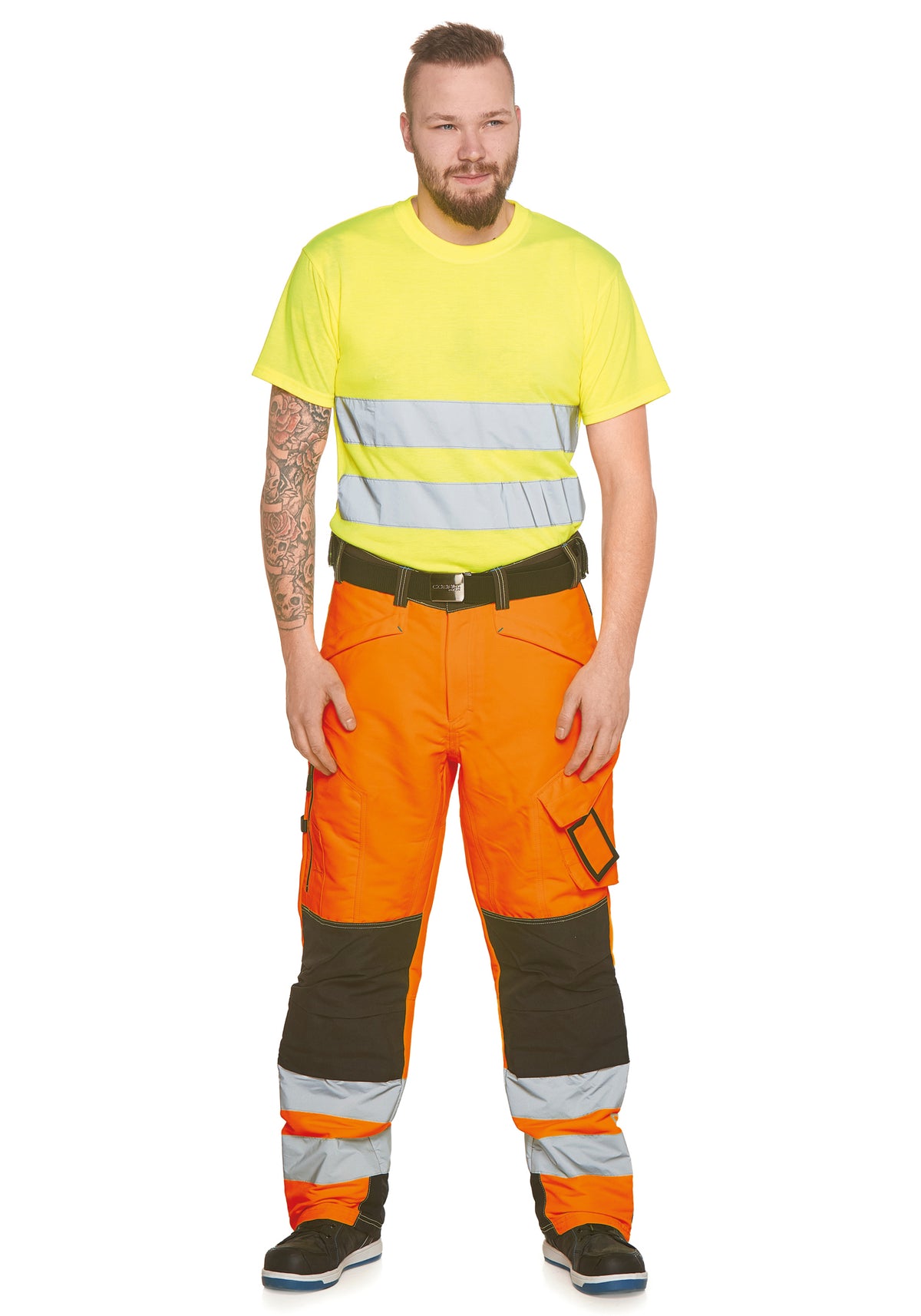 Quebec Hi-Vis topatut työhousut – huomio-oranssi