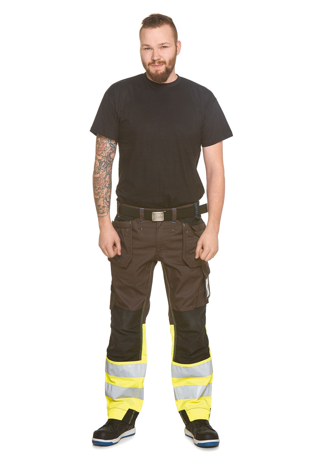 Nelson Hi-Vis riipputaskuhousut – huomiokeltainen
