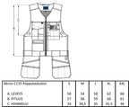 Akron Basic työkaluliivi – mittataulukko