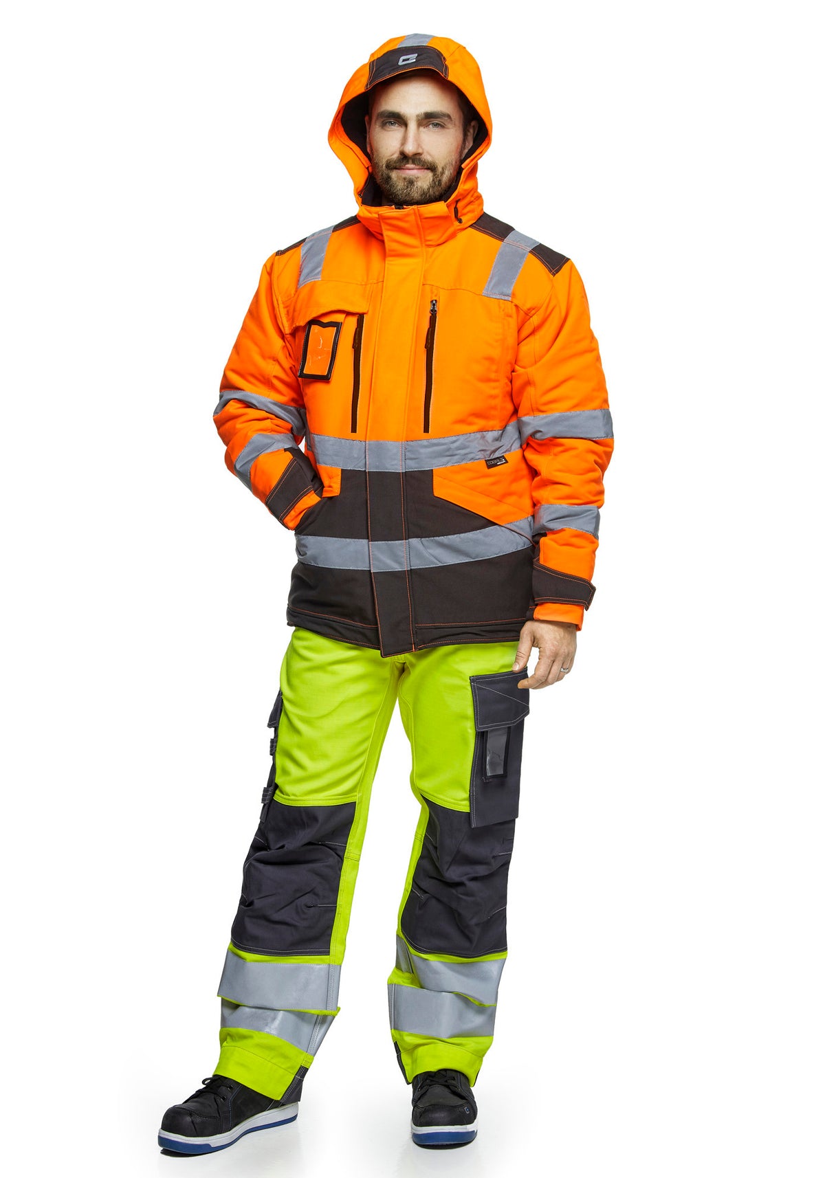 Kingston Hi-Vis topattu työtakki – huomio-oranssi