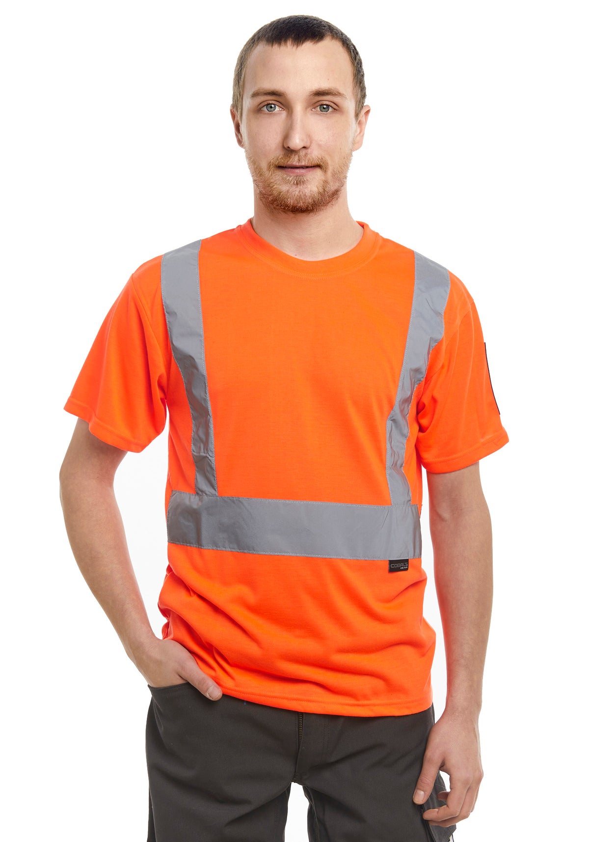 Neon 3 Hi-Vis t-paita ID-taskulla – huomio-oranssi