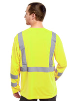 Neon 3 Hi-Vis paita ID-taskulla, pitkähihainen – huomiokeltainen