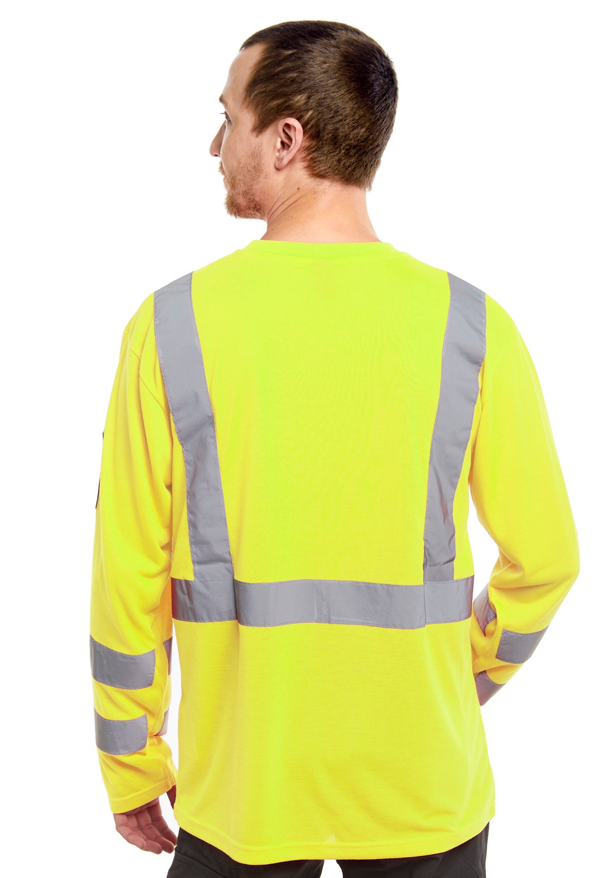 Neon 3 Hi-Vis paita ID-taskulla, pitkähihainen – huomiokeltainen