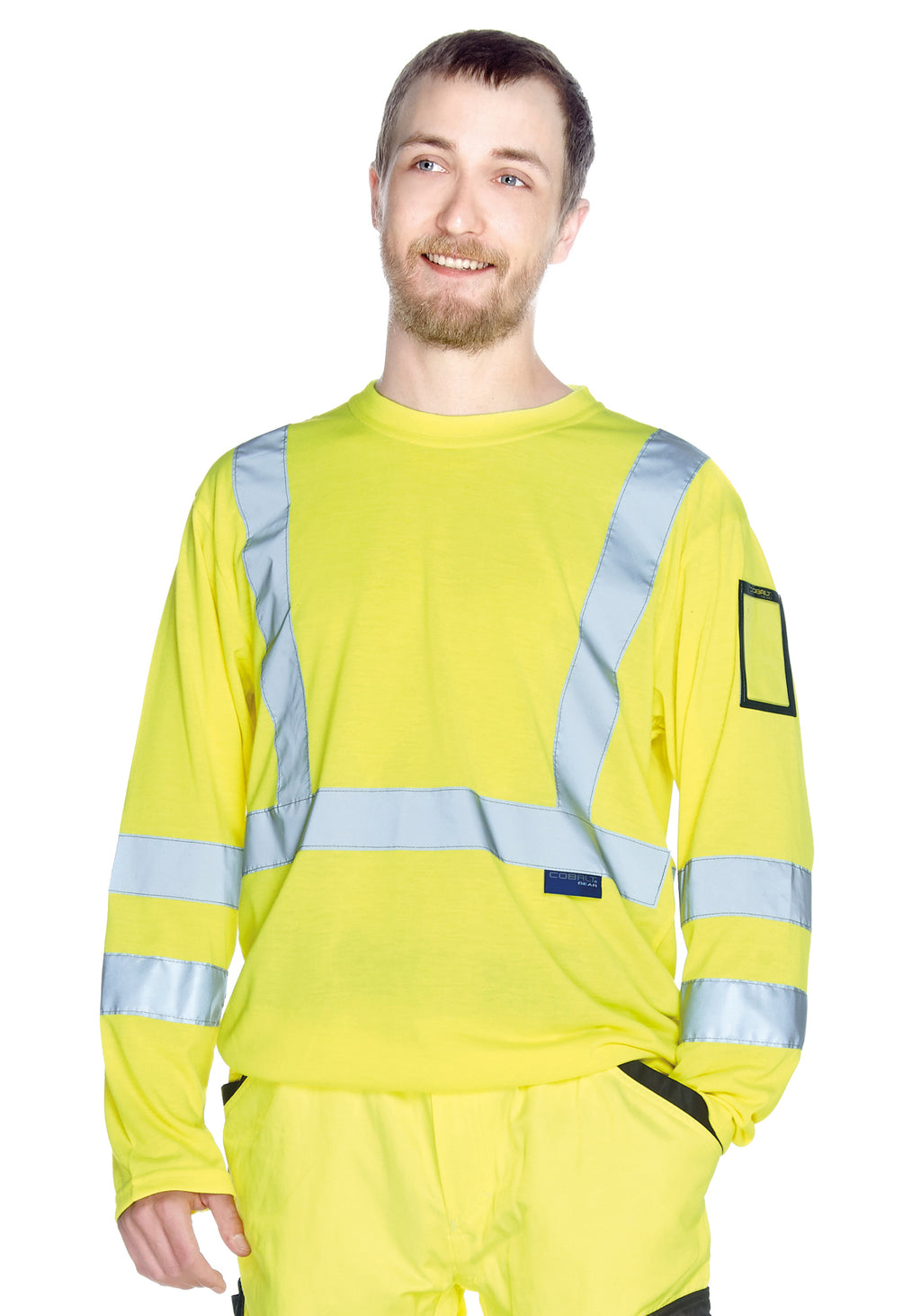 Neon 3 Hi-Vis paita ID-taskulla, pitkähihainen – huomiokeltainen