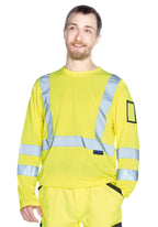 Neon 3 Hi-Vis paita ID-taskulla, pitkähihainen – huomiokeltainen