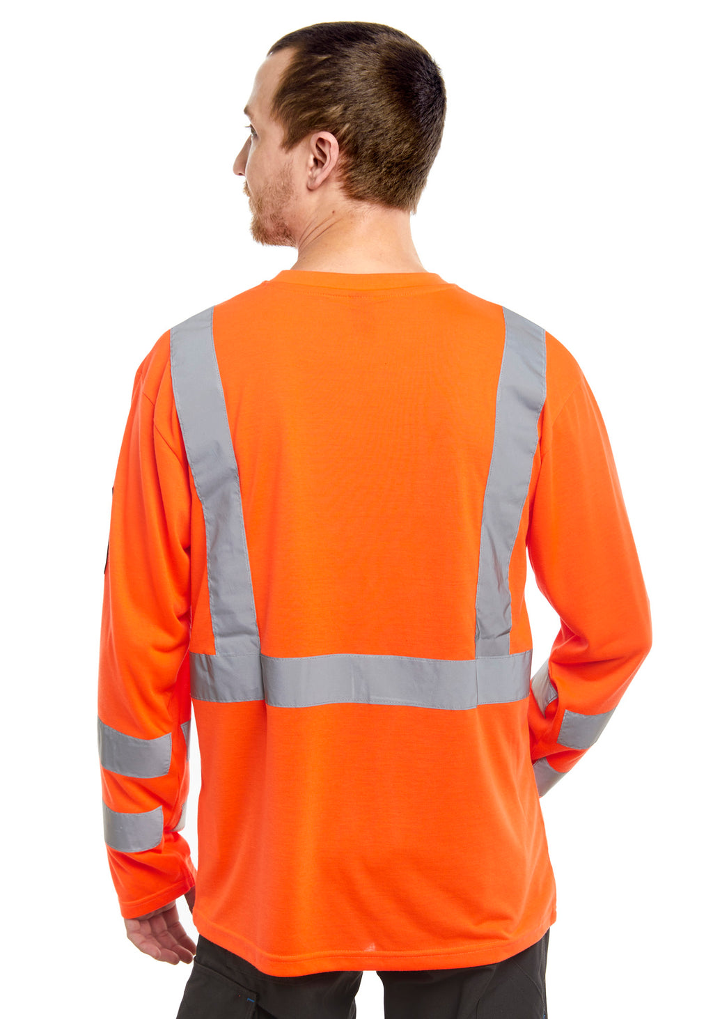 Neon 3 Hi-Vis paita ID-taskulla, pitkähihainen – huomio-oranssi